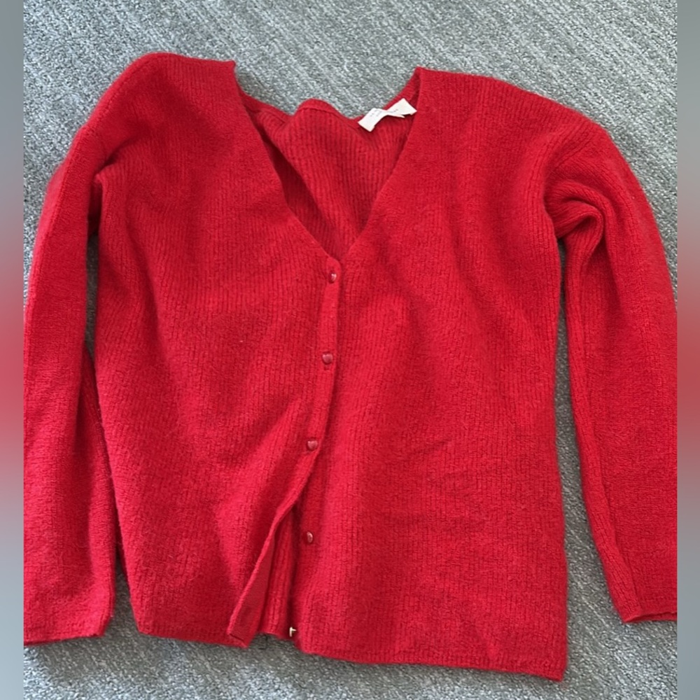 Sezane Barry cardigan in red